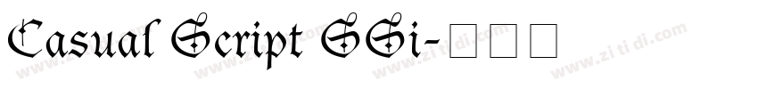 Casual Script SSi字体转换